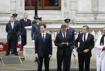 Nick Clegg, David Cameron y Gordon Brown