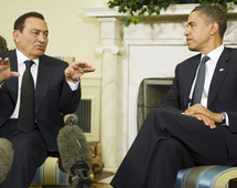 Hosni Mubarak y Barak Obama