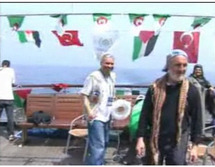 Tripulantes en un barco de los que se dirigen a Gaza Tripulantes en un barco de los que se dirigen a Gaza