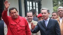 Hugo Chávez y Álvaro Uribe