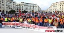 Manifestantes griegos contra la austeridad