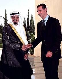 El rey saudí Abdula y el presidente sirio AlAsad