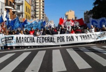 Manifestantes en Buenos Aires