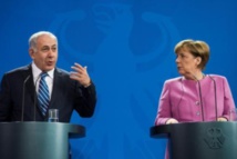 Netanyahu-a la izquierda-y Merkel Netanyahu-a la izquierda-y Merkel