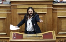 El diputado de Amanecer Dorado Constantinos Barbarousis El diputado de Amanecer Dorado Constantinos Barbarousis