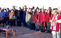 Las autoridades celebrando el año nuevo en Tihuanacu Las autoridades celebrando el año nuevo en Tihuanacu