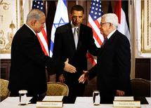 Netanyahu, Obama y Abbas