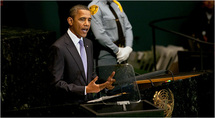 Barak Obama hablando en la ONU