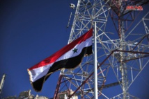 La bandera siria en Deraa
