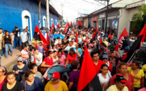 Simpatizantes del gobierno del FSLN y de su presidente, Ortega Simpatizantes del gobierno del FSLN y de su presidente, Ortega