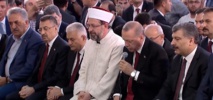 Erdogan, durante la oración