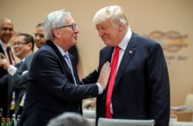 Jean-Claude Juncker-a la izquierda-y Donald Trump Jean-Claude Juncker-a la izquierda-y Donald Trump