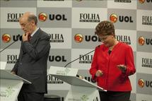 Serra y Rouseff, en un debate. Serra y Rouseff, en un debate.