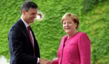 Sánchez y Merkel Sánchez y Merkel