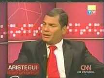 Correa, en CNN, en una imagen de archivo Correa, en CNN, en una imagen de archivo