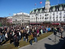 Una manifestación en Oslo