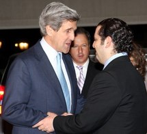 John Kerry, a la izquierda, con Saad al Hariri