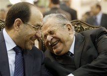 A la izquierda, Nuri al Maliki y, a la derecha, Jalal Talabani