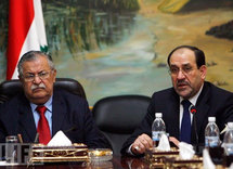 Jalal Talabani y a la derecha, Nuri Al Maliki