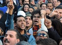 Manifestación en Túnez