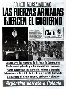 El periódico Clarín, durante la dictadura El periódico Clarín, durante la dictadura
