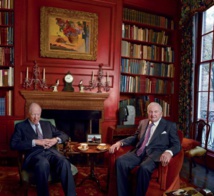 Lord Jacob Rothschild, a la izquierda, y David Rockefeller