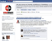 Cuba denuncia "censura" de Facebook igual que Google