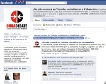 Cuba denuncia "censura" de Facebook igual que Google Cuba denuncia "censura" de Facebook igual que Google
