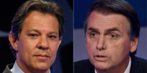 Haddad-a la izquierda-y Bolsonaro Haddad-a la izquierda-y Bolsonaro