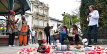 Nila de Aguiar durante la ceremonia ancestral con motivo de la celebración del Día Nacional del Pueblo Negro.