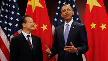 Hu Jintao y Barak Obama