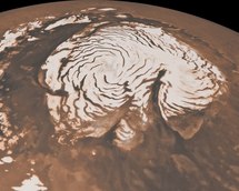 El polo norte de Marte