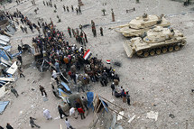 Protestas en la plaza de la liberación, en El Cairo, Egipto.