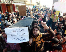 Funeral en Bagdad de un manifestante asesinado en las últimas protestas.