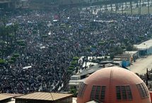Manifestantes en la plaza de la liberación, en El Cairo, Egipto.