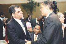 Rafael Correa, presidente de Ecuador, y Barak Obama, presidente de Estados Unidos.