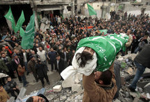 Imagen de archivo de un funeral en Gaza.