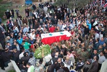 Funeral de un soldado sirio.