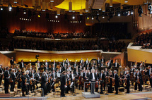 La orquesta filarmónica de Berlín.