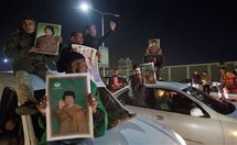 Libios partidarios de Gadafi, en Tripoli, Libia. Libios partidarios de Gadafi, en Tripoli, Libia.