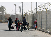 Frontera de Rafah entre Palestina y Egipto.