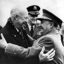Dwight Eisenhower-izquierda-, y Francisco Franco.