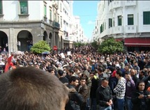 Una de las manifestaciones que han habido en Tetuán, Marruecos.