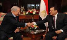 Netanyahu-izquierda-y Mubarak.