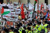 Manifestación contra el bloqueo israelí a Gaza.