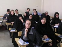 Estudiantes universitarios en Irán.