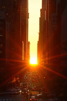 "Manhattanhenge", el mágico alineamiento del sol y las calles de Nueva York