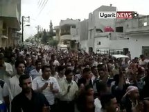 Manifestantes en Hama, Siria.