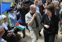 Catherine Ashton, en Palestina.