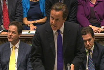 David Cameron, en el parlamento británico. David Cameron, en el parlamento británico.